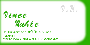 vince muhle business card